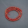Natural Red Jasper Stone Strand, Faceted Rondelle, Diameter 4x2.5mm, Length 39cm +