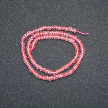 Natural Chalcedony Faceted Rondelle Beads Strand, 4x2.5mm Diameter, 39cm Length +