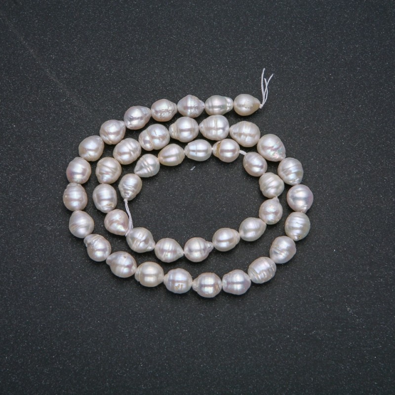 Freshwater River Pearl Strand, 8x9mm Diameter, 39cm Length +