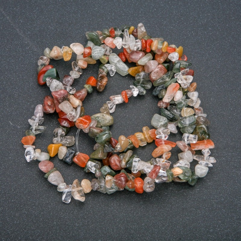 Natural Stone Assorted Chip Strand, Diameter 6x4mm, Length 89cm +