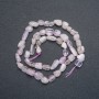 Pink Kyanite Tumbled Beads, Diameter 6x7mm, Length 39cm +