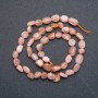 Natural Selenite Beads on Thread, Tumbled, 10x7mm Diameter, 40cm Length +