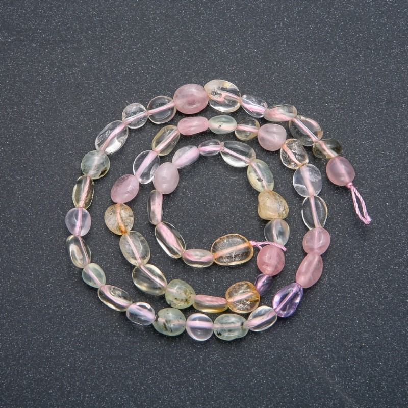 Assorted Tumbled Beads, 10x6mm Diameter, 40cm Length +