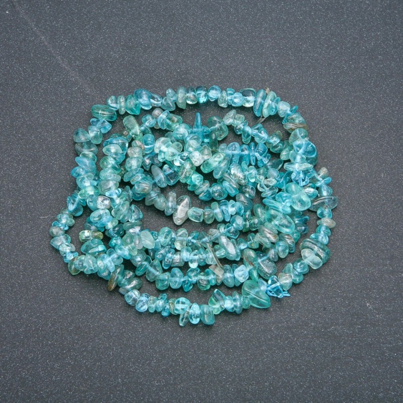 Crystal Beads on Thread Tinted Chips, Diameter 7x3mm, Length 86cm +
