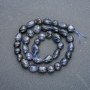 Natural Iolite Stone Beads on String, Tumbled, Diameter 8x10mm, Length 40cm +