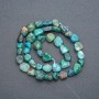 Natural Chrysocolla Stone Beads on String, Tumbled, Diameter 8x9mm +/-, Length 40cm +