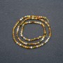 Strand Natural Stone Quartz Faceted Round Bead, diameter 3mm + -, length 39cm +