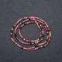 Strand Assorted Natural Stones Faceted Round Bead, diameter 2.5mm + -, length 40cm +