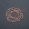 Strand Natural Stone Rhodochrosite Faceted Round Bead, diameter 2mm + -, length 40cm +