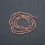 Strand Natural Stone Rhodochrosite Faceted Round Bead, diameter 2mm + -, length 40cm +