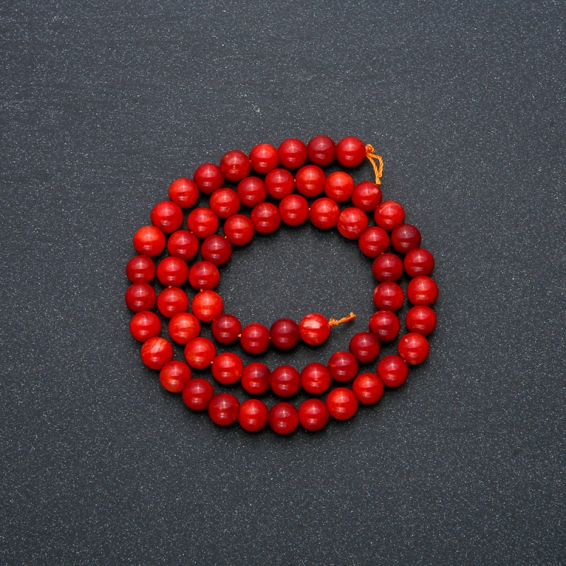 Red Jasper Beads (imitation), diameter 6mm, length 38cm +