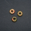Pandora-Style Natural Heliotrope Unakite Stone Bead 15x4mm, Hole Diameter 5mm+
