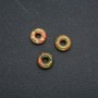 Pandora-Style Natural Heliotrope Unakite Stone Bead 15x4mm, Hole Diameter 5mm+