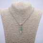 Pendant "Orb Dragon Eye" 45x10mm on a chain, 70cm length +/-, silver-tone metal