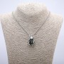 "Demon" Pendant 35x24mm on Chain, 70cm Length, Silver-Tone Metal