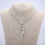"Woman" Pendant 65x15mm on Chain, 70cm Length, Silver-Tone Metal
