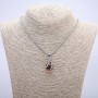 "Sphere in Paw" Pendant 35x17mm on Chain, 70cm +/- Length, Silver-Tone Metal