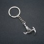 Keychain "Hand of Death", diameter 39x30mm, length 9cm +/- silver metal