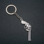 Keychain "Revolver", Diameter 62x28mm, Length 12cm +/- Silver-Tone Metal