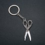 Keychain "Scissors", diameter 61x25mm, length 11cm +/- silver metal