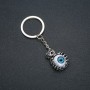 Keychain "Eye", Diameter 21mm, Length 9cm +/- Silver-Tone Metal