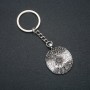 Keychain, Diameter 22mm, Length 9cm +/- Silver-Tone Metal