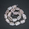 Natural Baroque Pearl Strand, 22x14mm, 40cm length +/-, with petrol luster