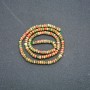 Natural Stone Strand Heliotrope Unakite, Faceted Rondelle 4x2.5mm, length 39cm+
