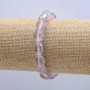 Amethyst Natural Stone Bracelet on Elastic, Tumbled Beads, 10x8mm Diameter, 18cm Circumference +