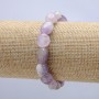 Amethyst Bracelet on Elastic Band, Natural Stone Tumbled, diameter 14x10mm, circumference 18cm+