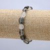 Rutilated Quartz Bracelet on Elastic Cord, Natural Stone Tumbled, diameter 8x9mm, length 18cm+