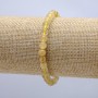 Rutilated Quartz Bracelet on Elastic Cord, Smooth Round Bead, diameter 6mm +/-, circumference 18cm+