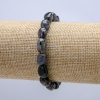 Iolite Natural Stone Bracelet on Elastic, Tumbled Beads, 8x10mm Diameter, 18cm Circumference +