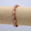 Selenite Natural Stone Bracelet on Elastic, Tumbled Beads, 10x8mm Diameter, 18cm Circumference +