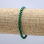 Elastic Malachite Bracelet with Smooth 4mm Beads, 18 cm