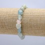 Morganite Natural Stone Bracelet on Elastic, Tumbled Beads, 9x12mm Diameter, 18cm Circumference +