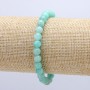 Amazonite Natural Stone Stretch Bracelet, Smooth Round Beads, 6mm Diameter, 18cm Circumference +