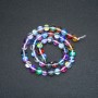 Beads on a Strand, Opal Glass Assorted Colors Chameleon, Smooth Round, Diameter 8mm, Length 38cm +