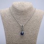 Pendant "Paw with Orb" 45x20mm on chain, length 70cm +/- silver-tone metal