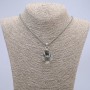 "Ball in Paw" Pendant 42x22mm on Chain, Length 70cm +/- Silver-Tone Metal