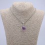 Orb in a Claw Pendant 35x17mm on a Chain, 70cm +/- Length, Silver-Tone Metal