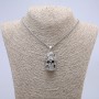 Pendant Skull Captain 50x22mm on chain, length 65cm metal color silver