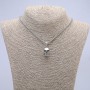 "Skull" Pendant 25x10mm on Chain, 65cm Length, Silver Metal Color