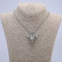 Goat Skull Pendant 47x38mm on a Chain, 70cm Length, Silver-Tone Metal