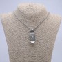 Skateboard and Prayer Pendant 48x18mm on a Chain, 70cm Length, Silver-Tone Metal