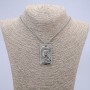 "Lion" Pendant 50x26mm on Chain, 70cm Length, Silver-Tone Metal