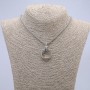 Ring Pendant 24x5mm on Chain, 70cm Length +/-, Silver-Tone Metal