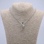 Ring Pendant 24x8mm on Chain, 70cm Length +/-, Silver-Tone Metal