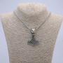 Pendant 50x35mm on Chain, 70cm Length +/-, Silver-Tone Metal