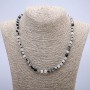 Natural Rutilated Quartz Necklace, Smooth Beads, Diameter 6mm, Length 45cm+